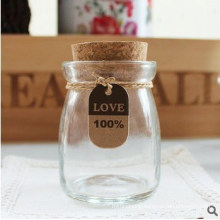 Party Favors Glass Jars with Cork (round) and Tag Wedding Packing Favors